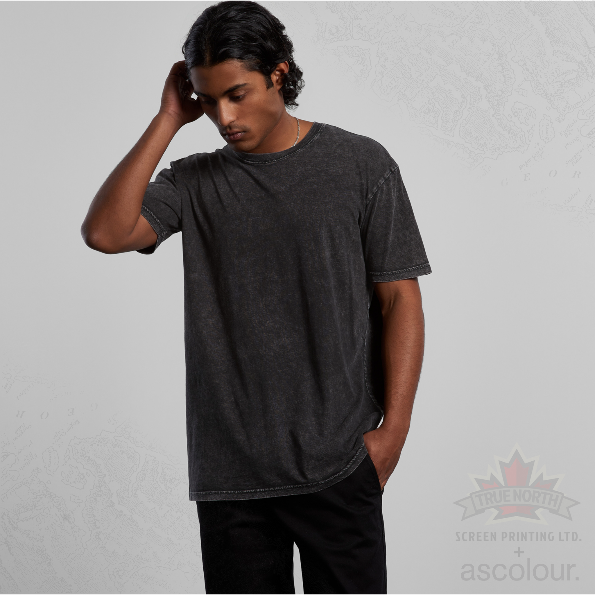 MENS STAPLE STONE WASH TEE - 5040